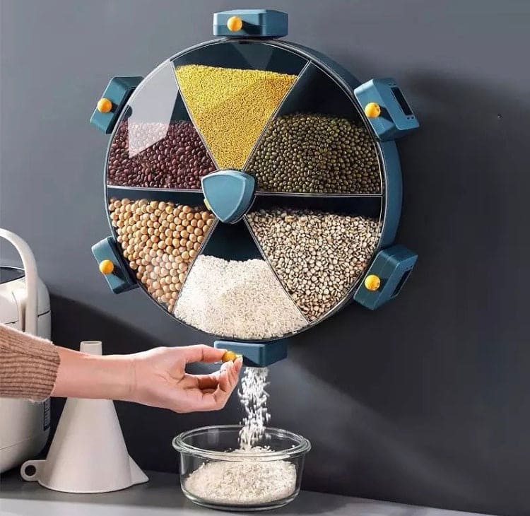 Rotatable Wall Mounted 6 in 1 Grids Grain Storage™ (IMPORTED)
