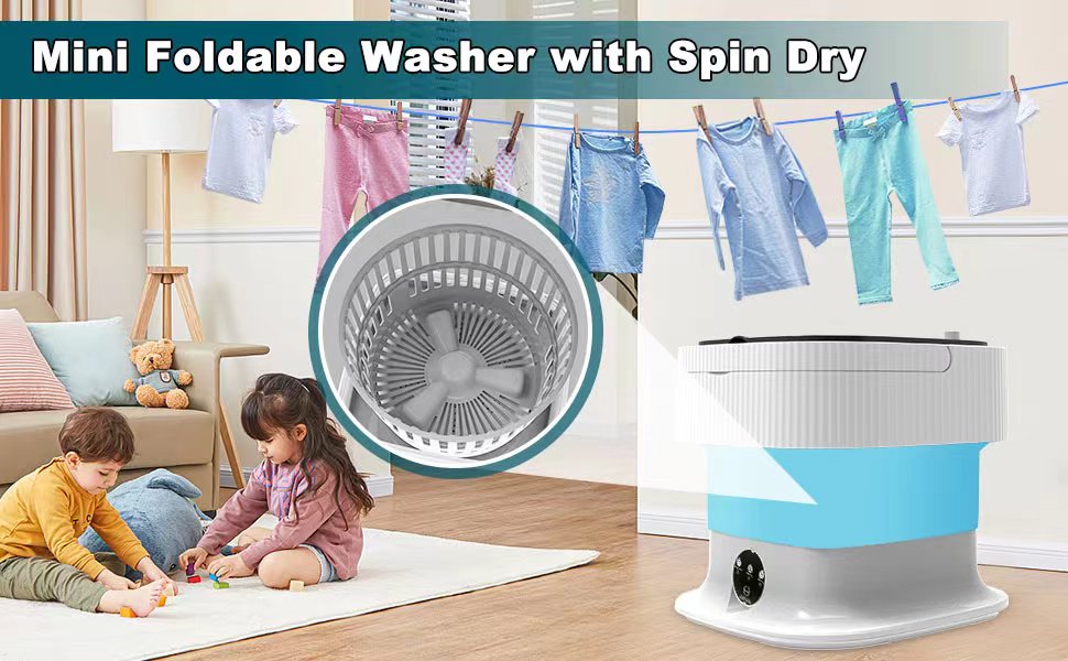 Mini Foldable Washing Machine with dryer™ - (IMPORTED)