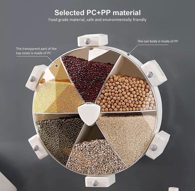 Rotatable Wall Mounted 6 in 1 Grids Grain Storage™ (IMPORTED)