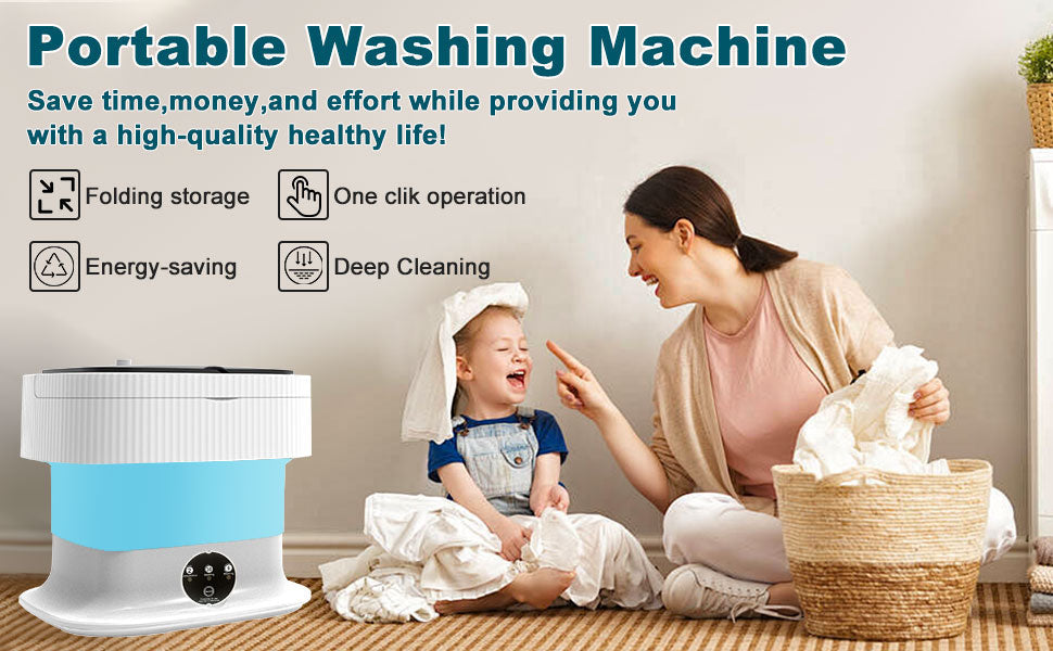 Mini Foldable Washing Machine with dryer™ - (IMPORTED)