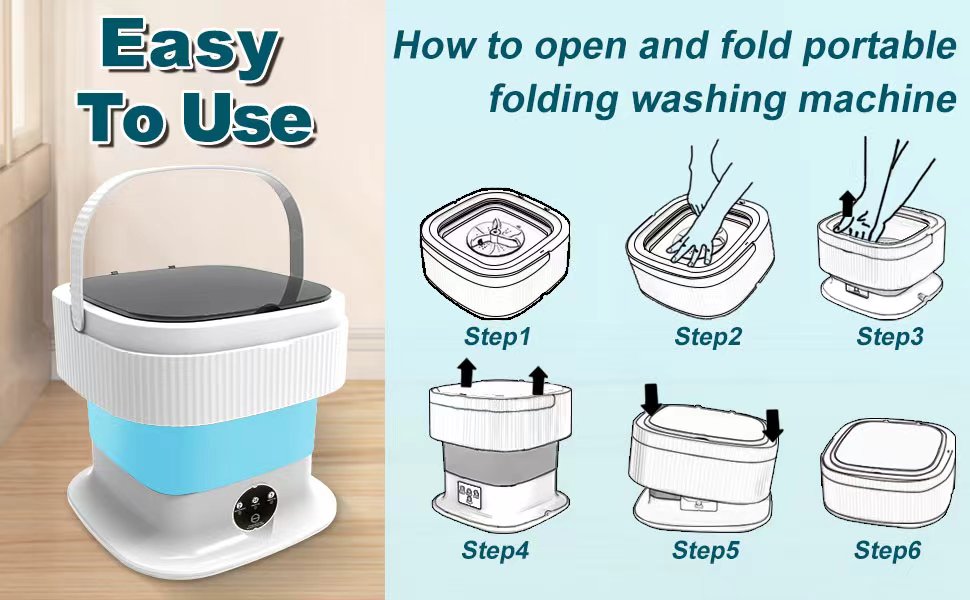 Mini Foldable Washing Machine with dryer™ - (IMPORTED)